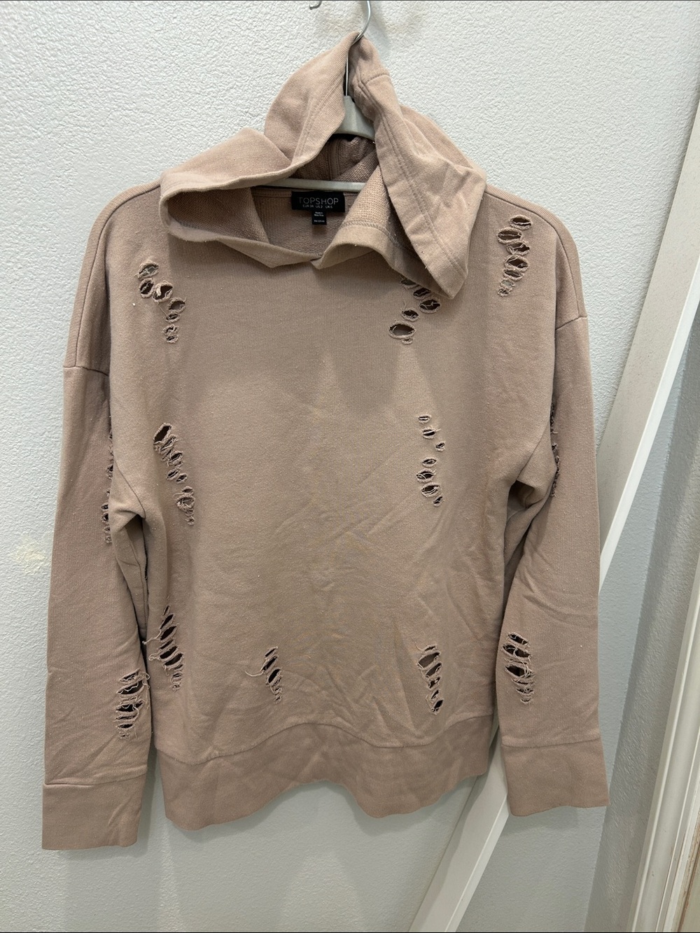 Topshop Distressed Crewneck